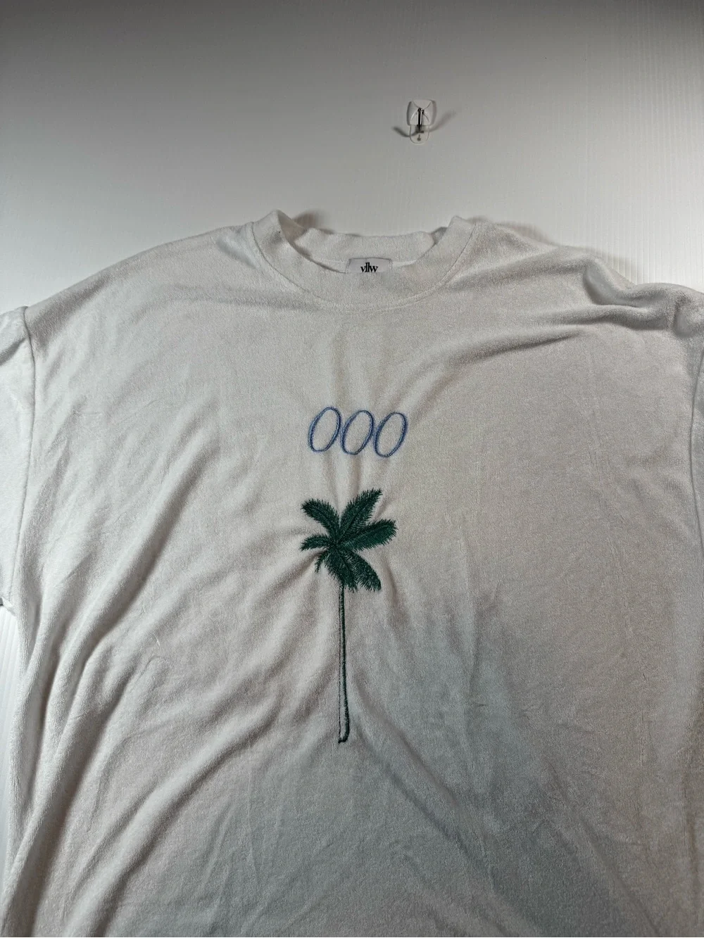 YLLW THE LABEL: 000 Palm Embroidered White Matching Set